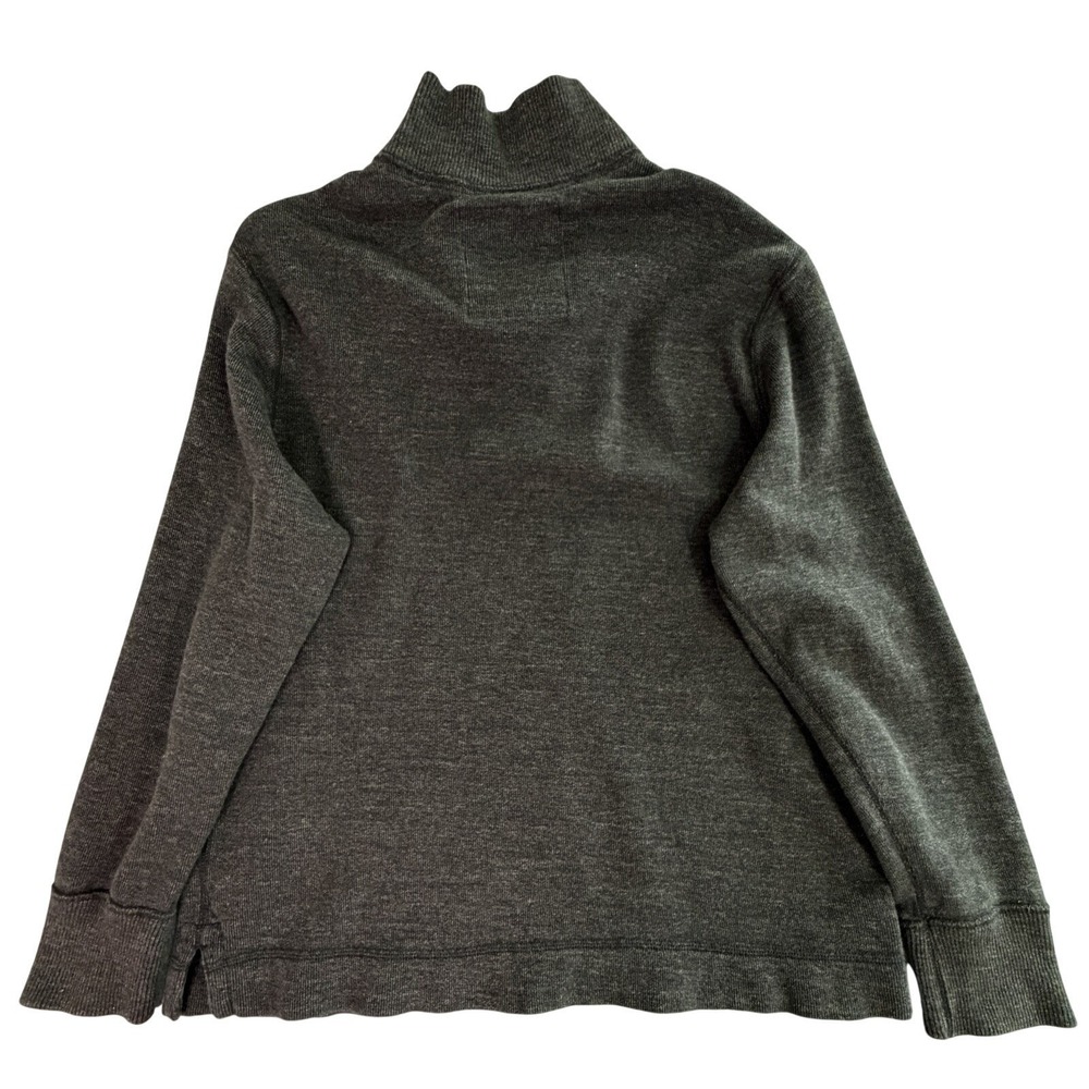 American Eagle Men's Charcoal Gray Mock Neck Pullover Sweater XL Preppy Money - Picture 3 of 8